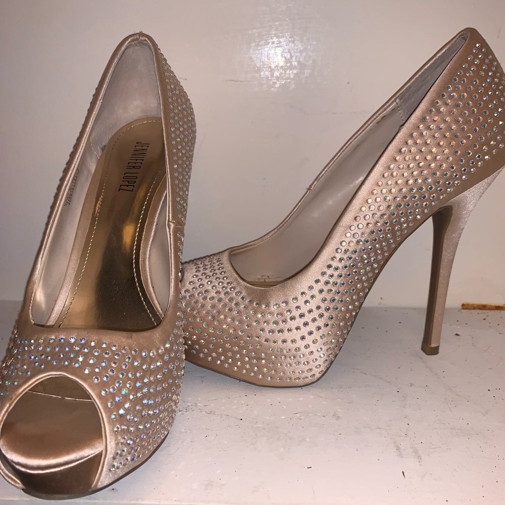 Jennifer Lopez rhinestone heels